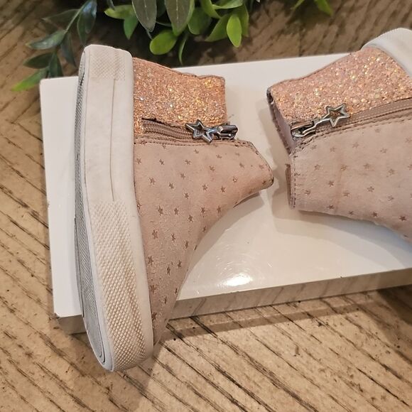 Glitter Star Zip Up Boots Size 8 - Picture 4 of 9